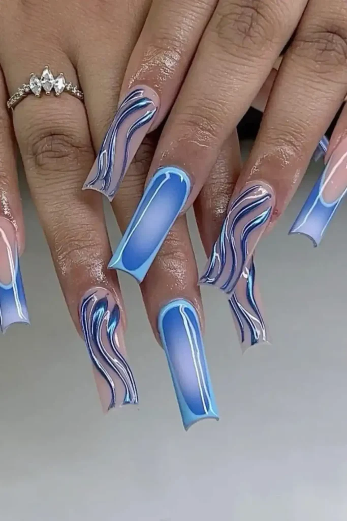 Baddie Blue Waves
