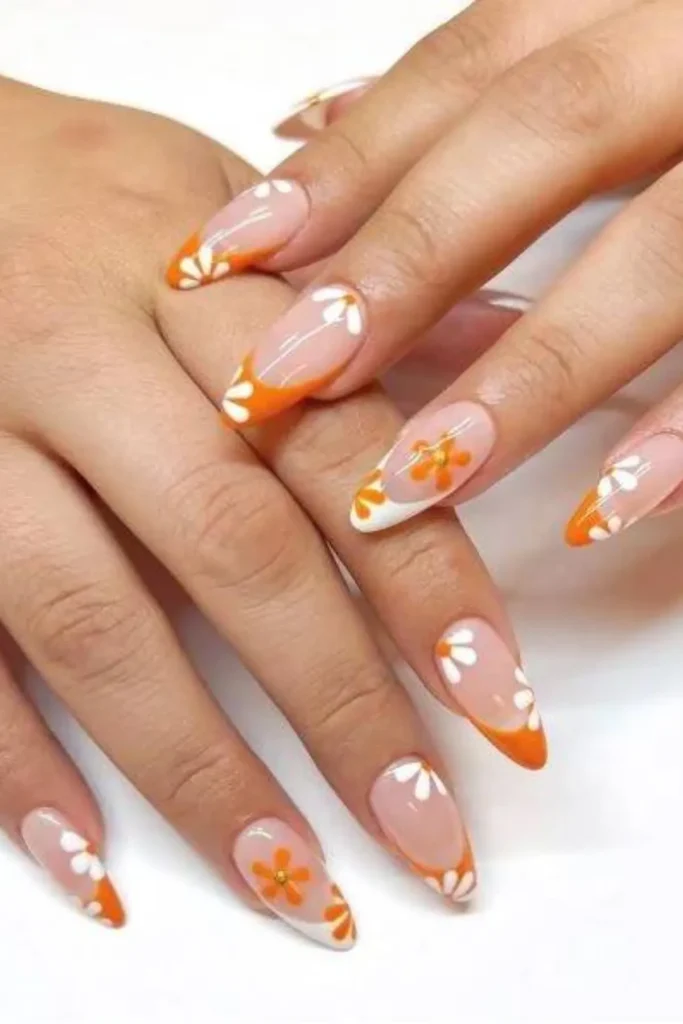 Bright Blossom Nails