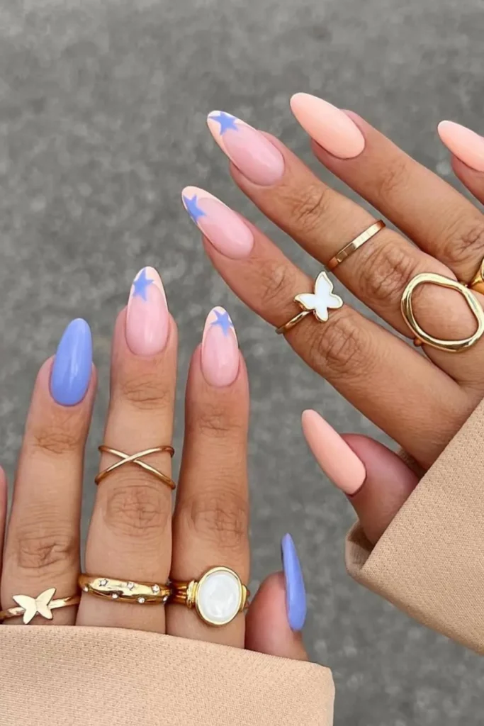 Pastel Starry Nails