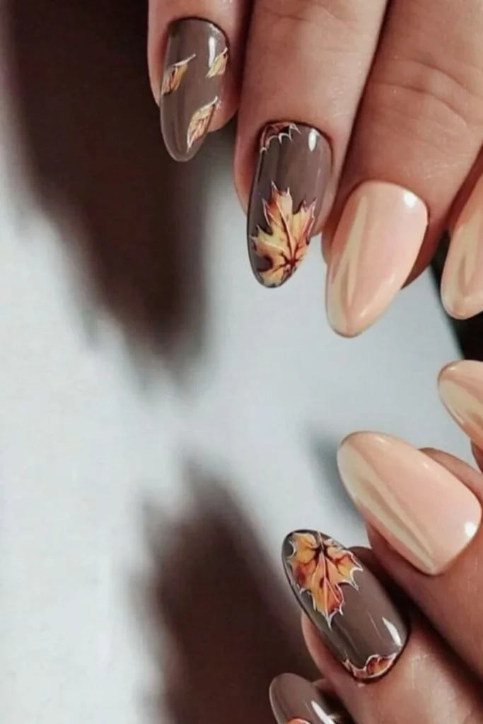 Autumn Leaf Nails