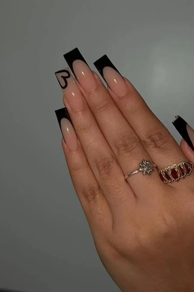 Monochrome Gradient Nails