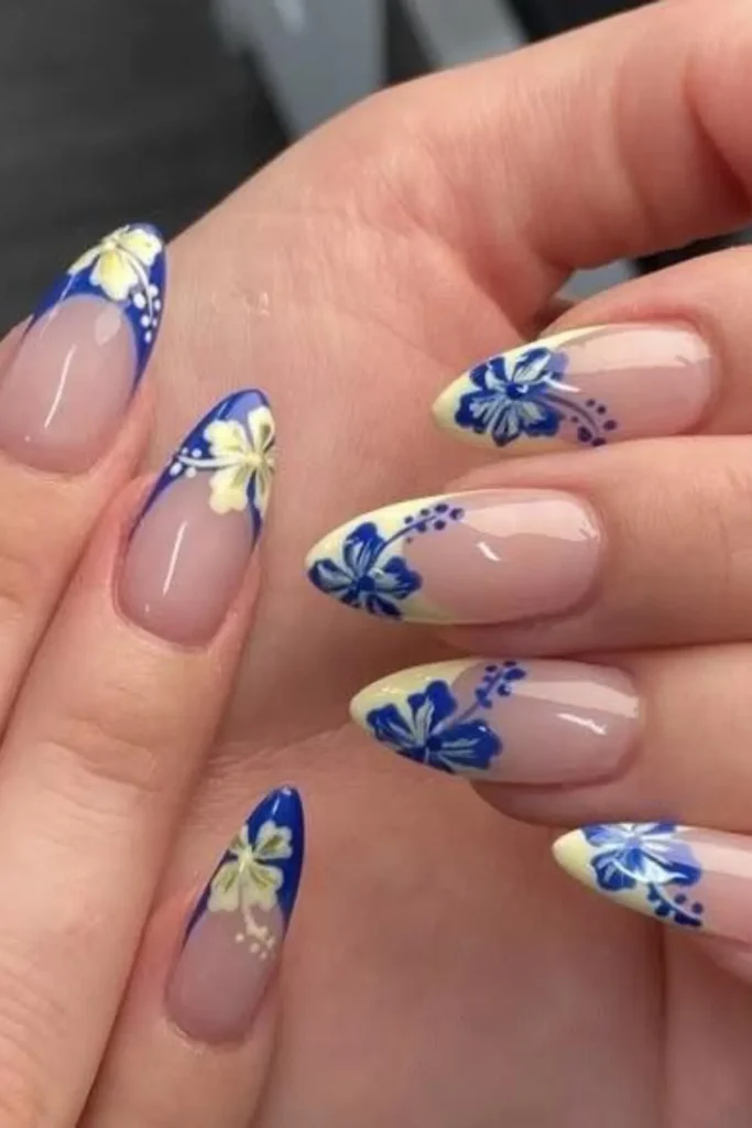 Blue and White Accents