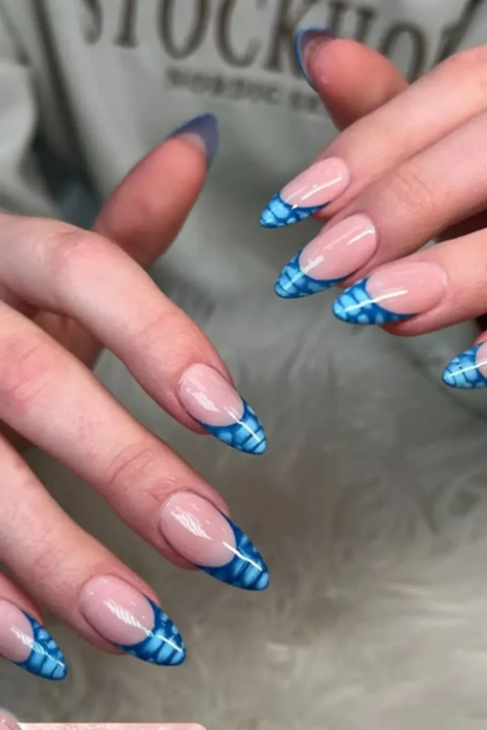 Elegant Pastel  Blue Nail