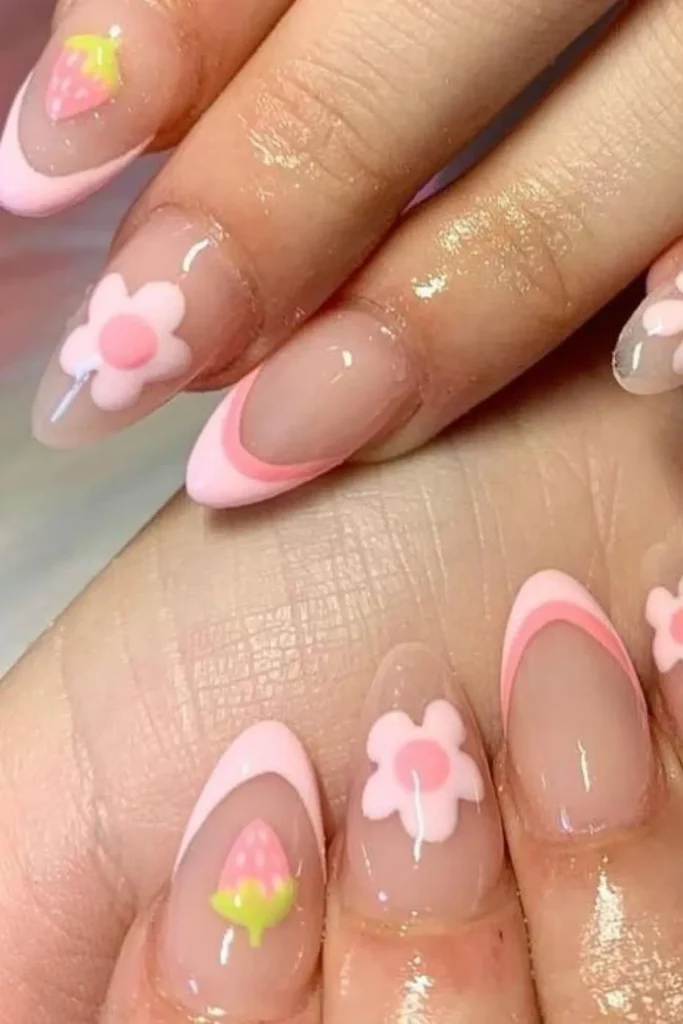 Fruity Floral Nails