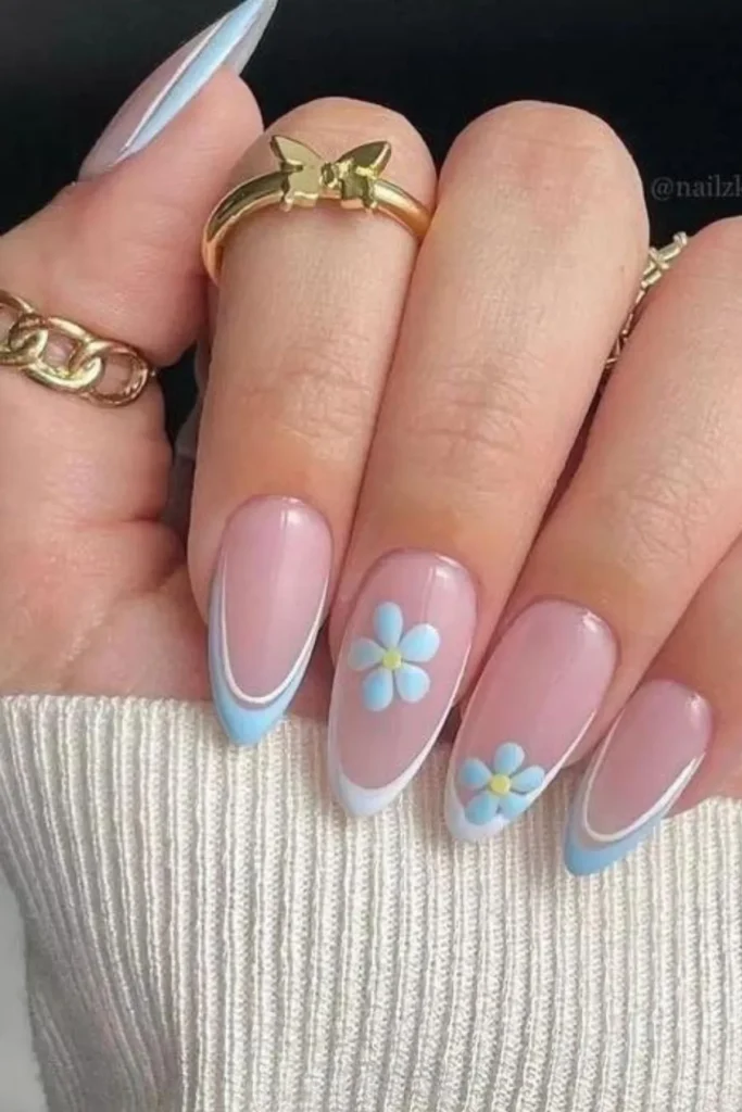 Gradient Garden Nails