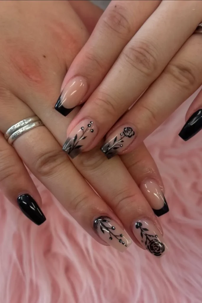 Elegant Floral Nail