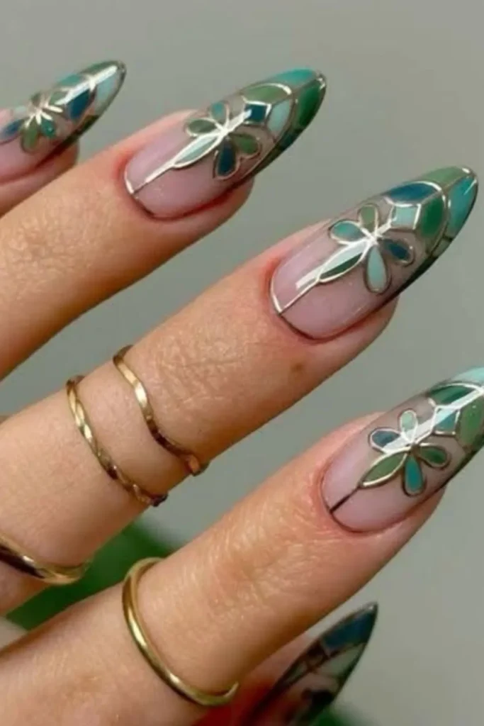 Pastel Dragonfly Nails