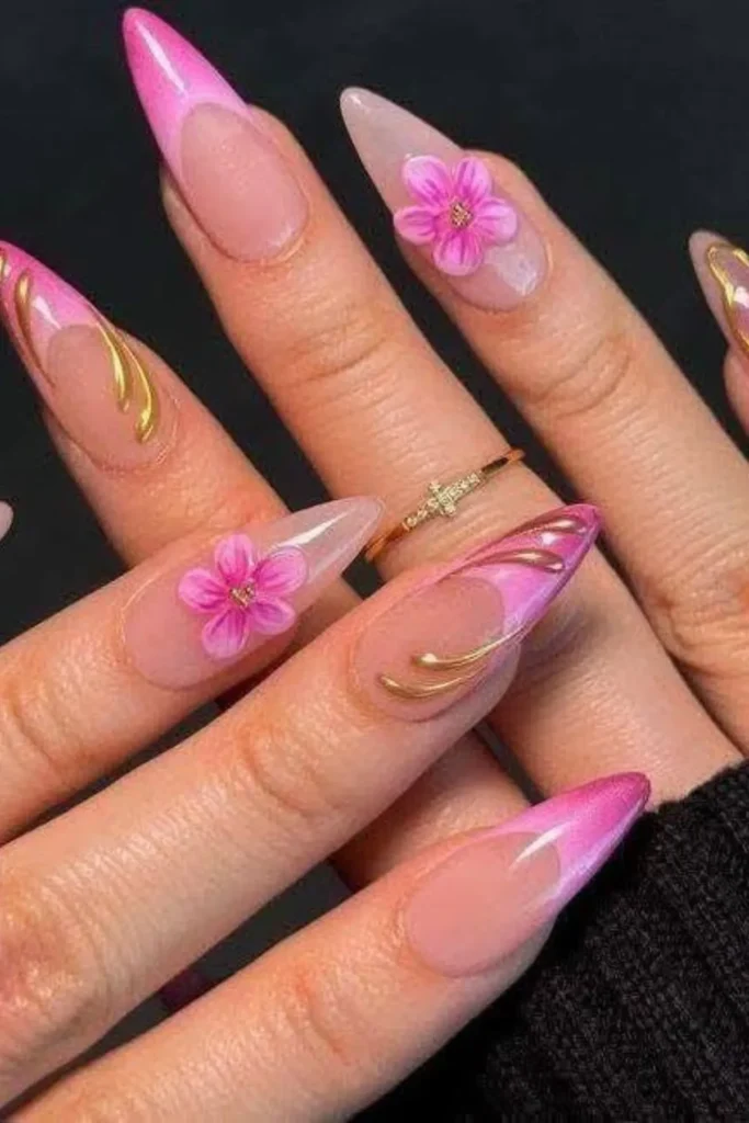 Cheerful Blossom Nails