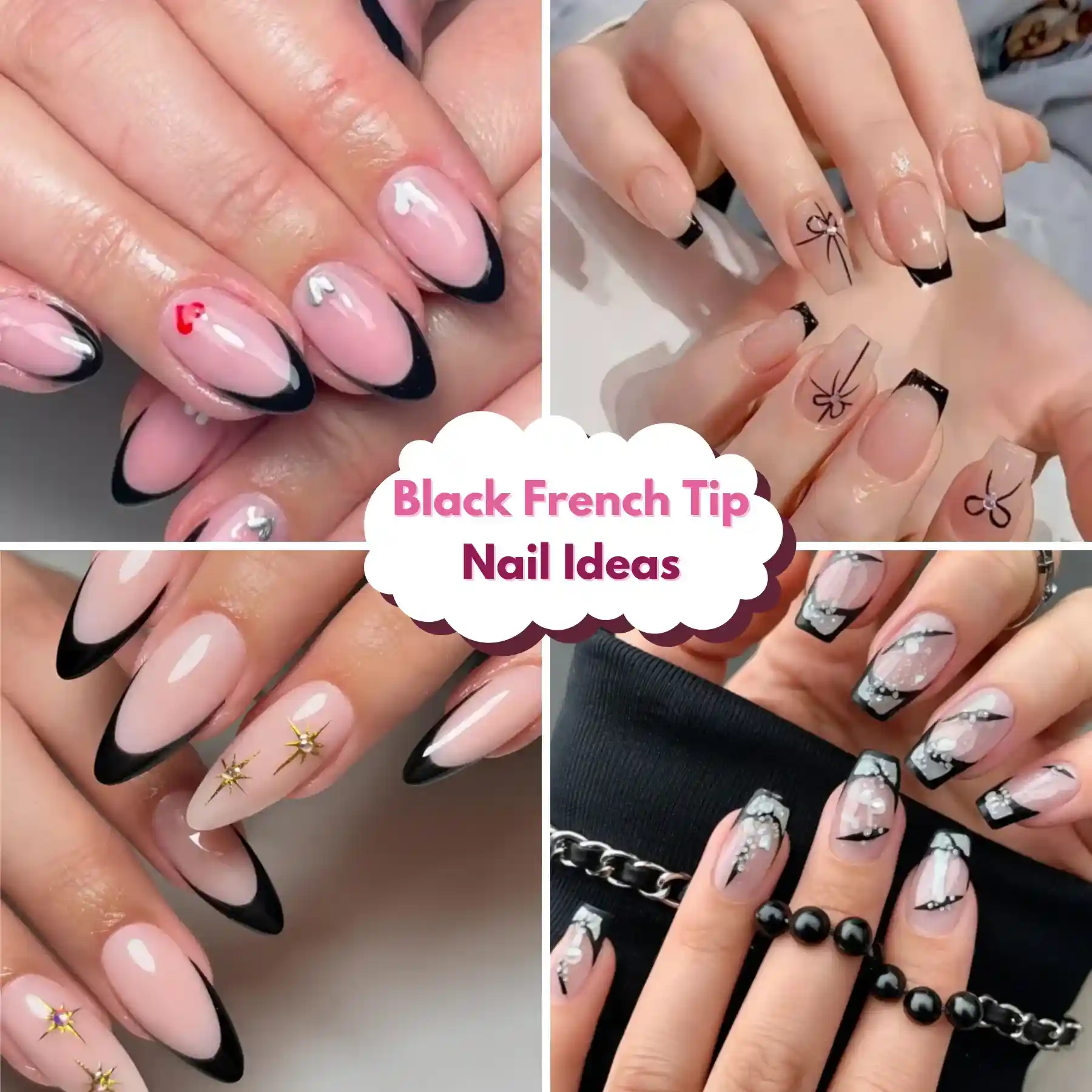 Black French Tip Nail Ideas
