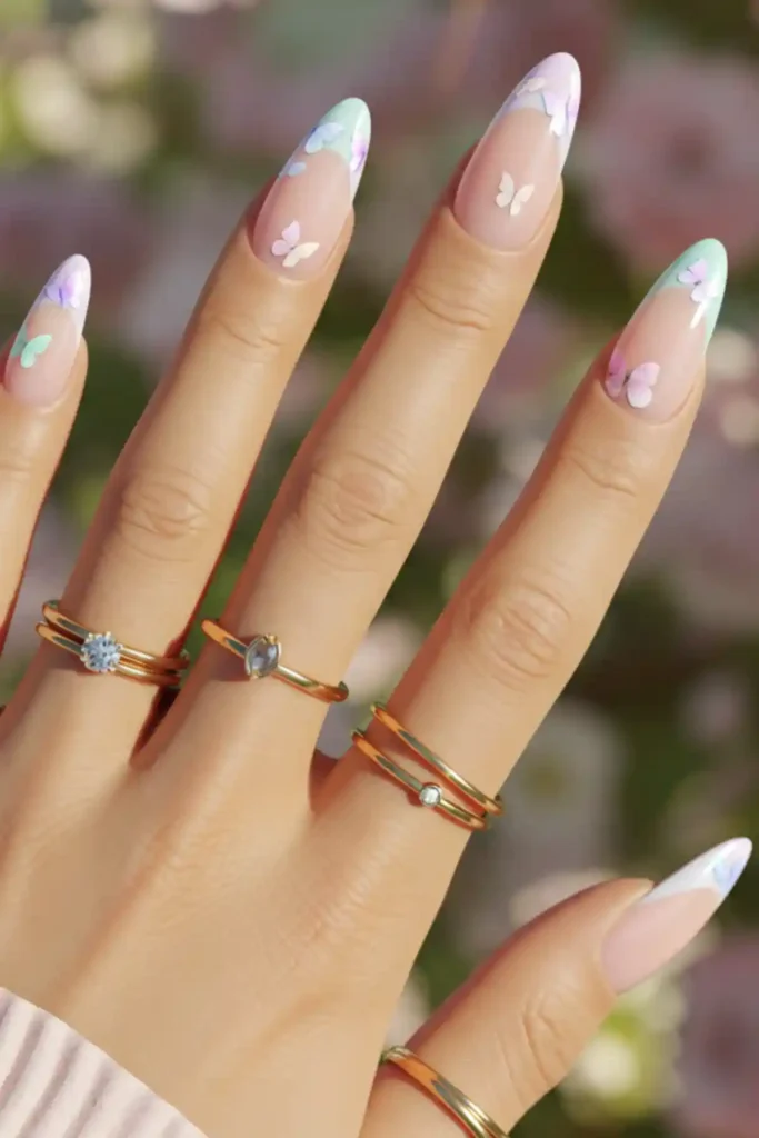 Butterfly French Tips