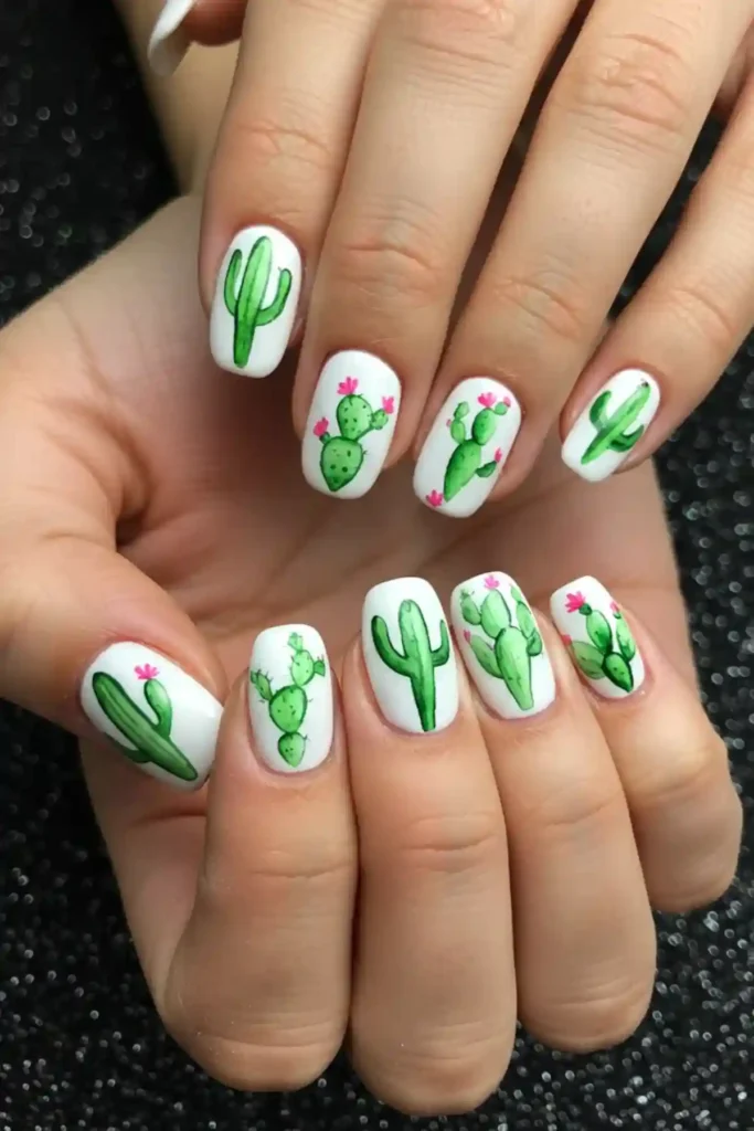 Cactus Art Nails