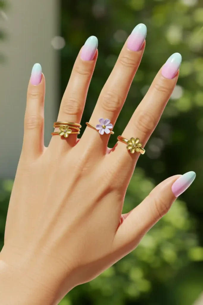 Colorful Ombré Tips