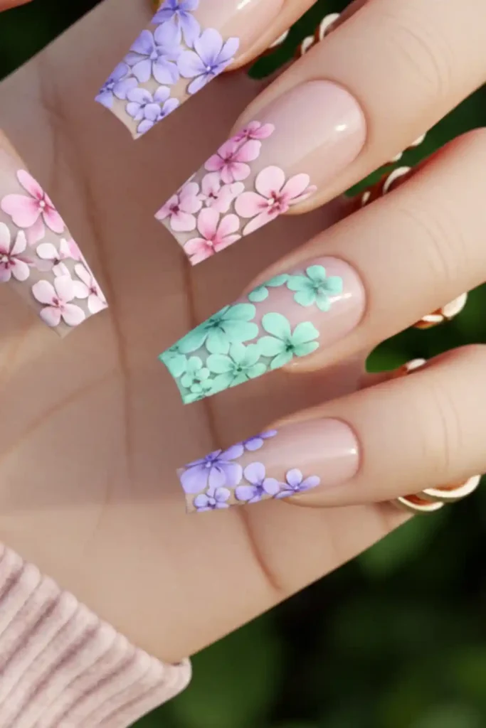Floral Skittle Tips