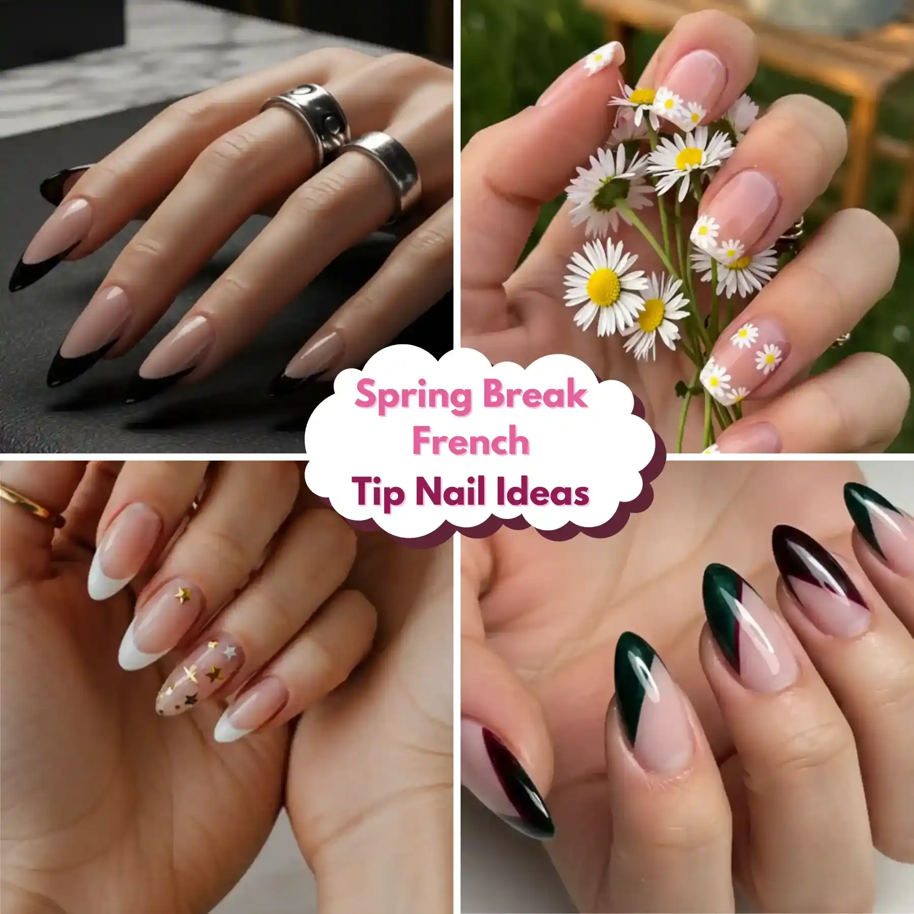 French Tip Nail Ideas For Spring Break 2025