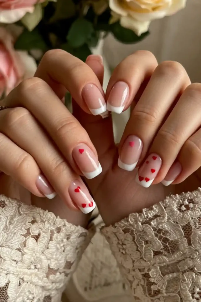 Heart French Tips