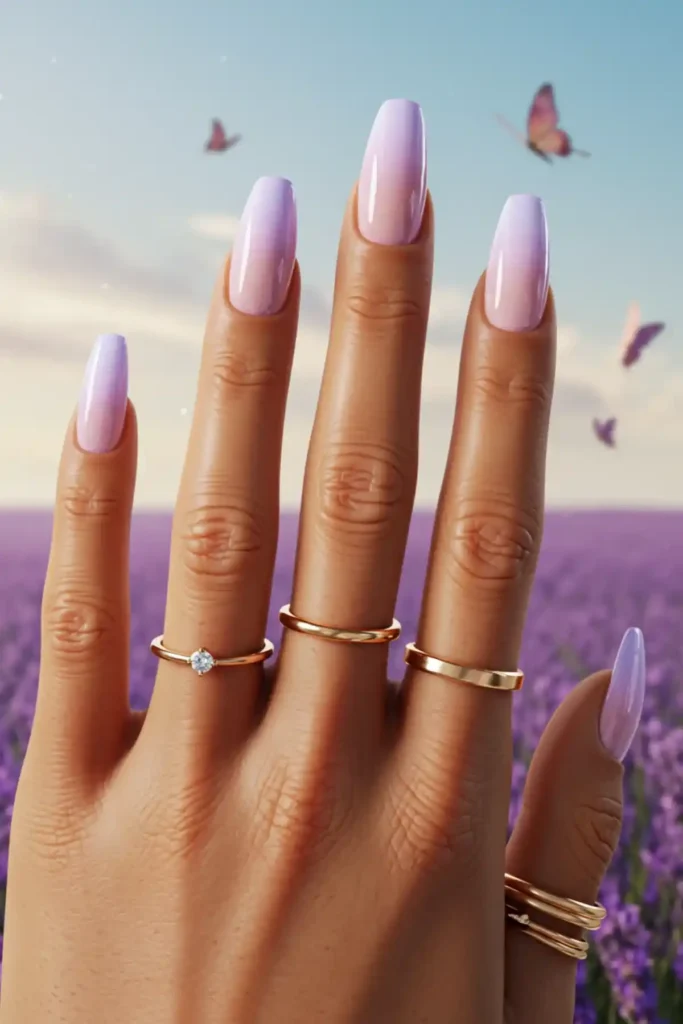 Lavender Ombre Tips