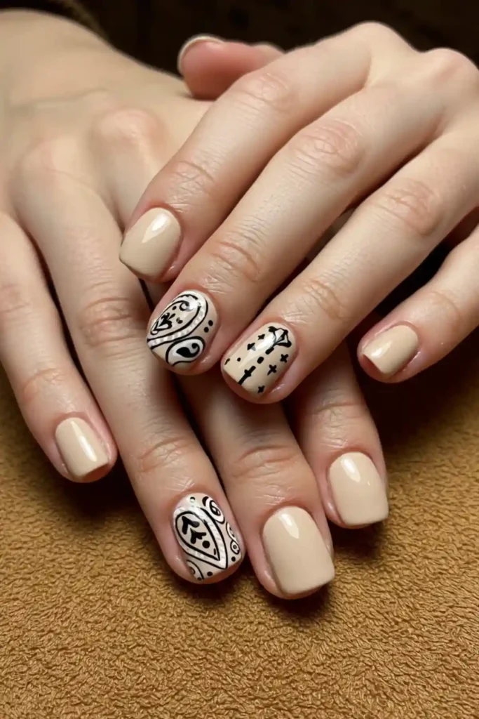 Light Bandana Nails