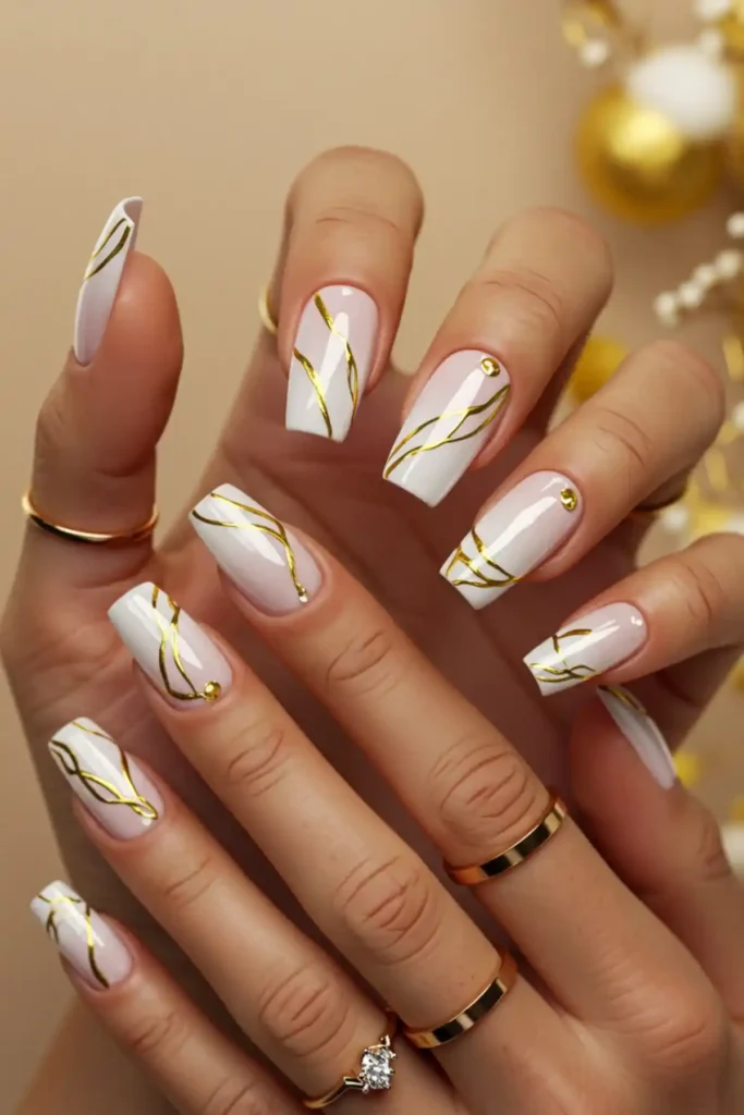 Metallic Gold Lines