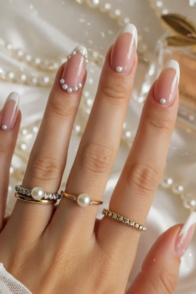 Pearls French Tips