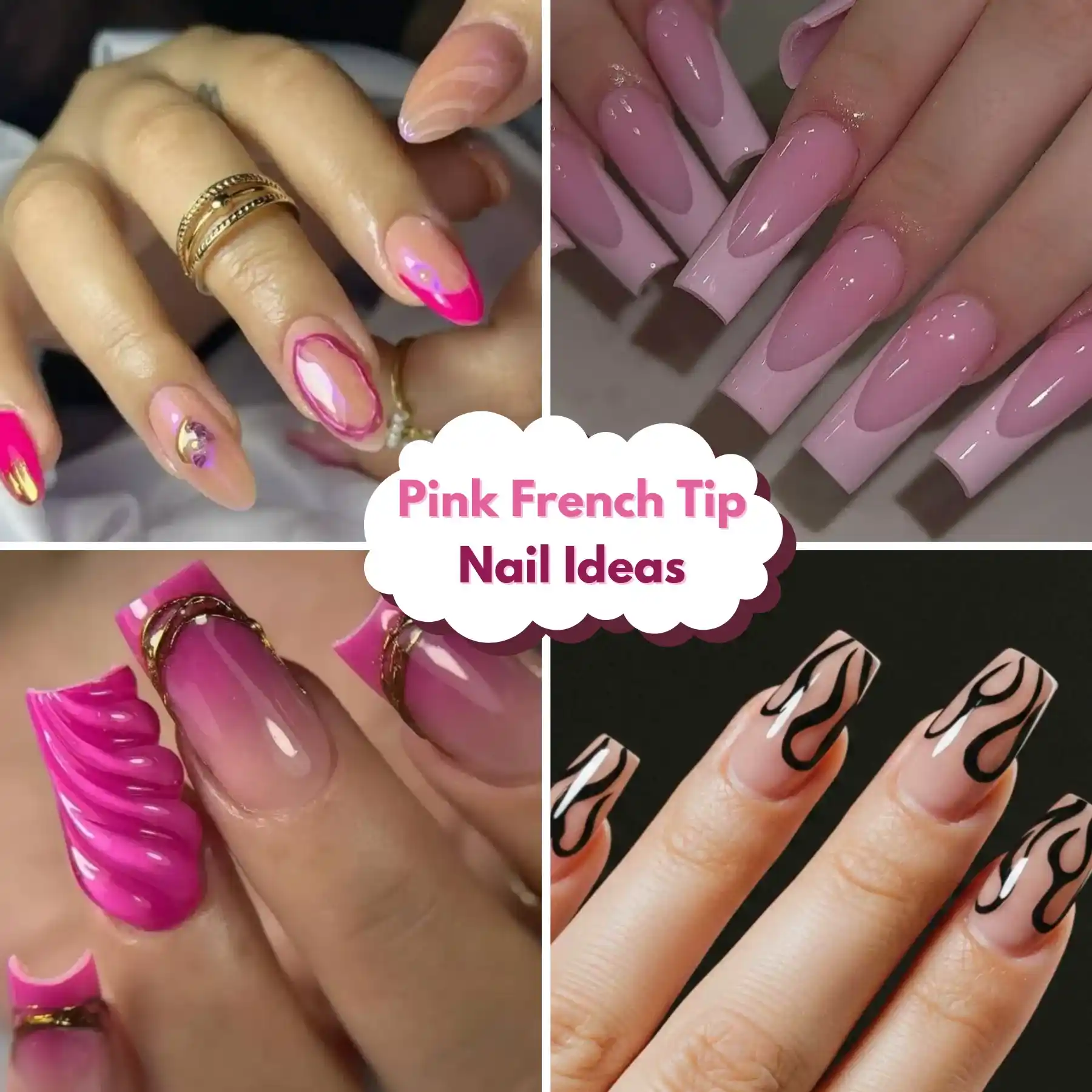 Pink French Tip Nail Ideas 2025