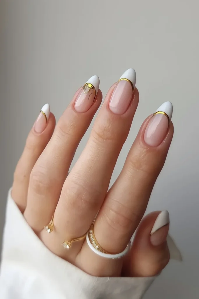 Blush and White French Tip