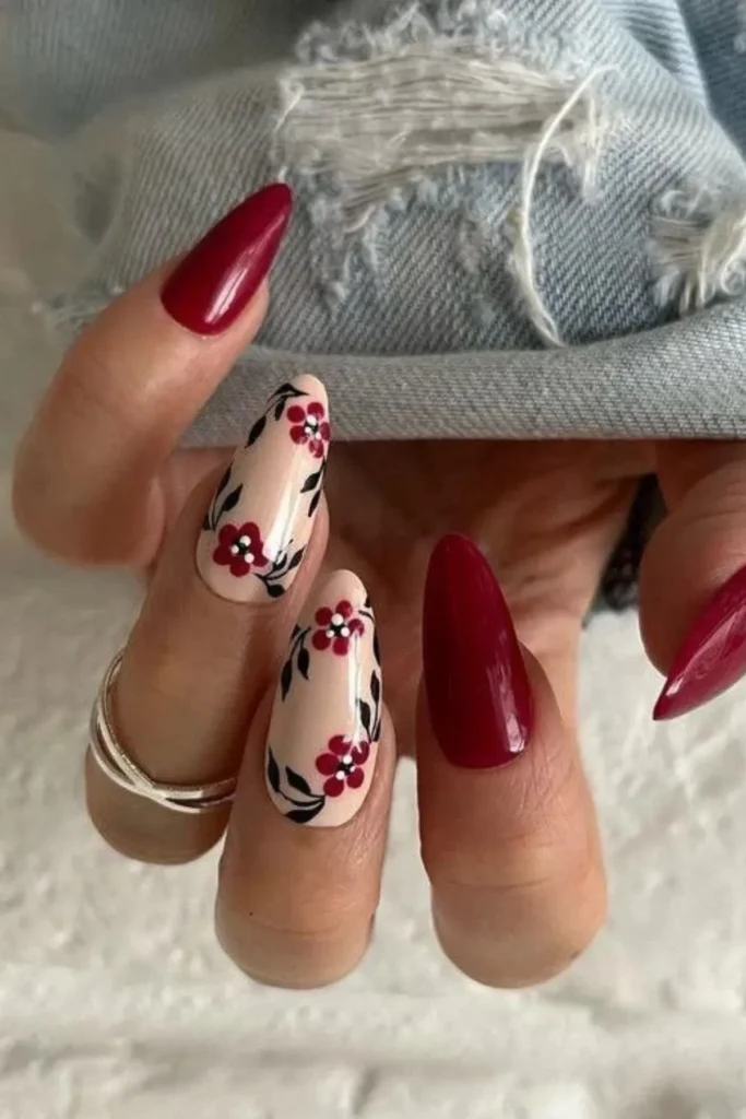 Glamorous Red Nail Art