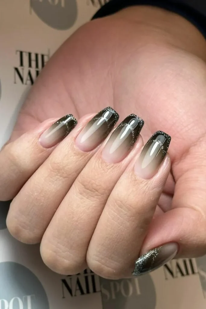 Glittery Black &Pink Accents