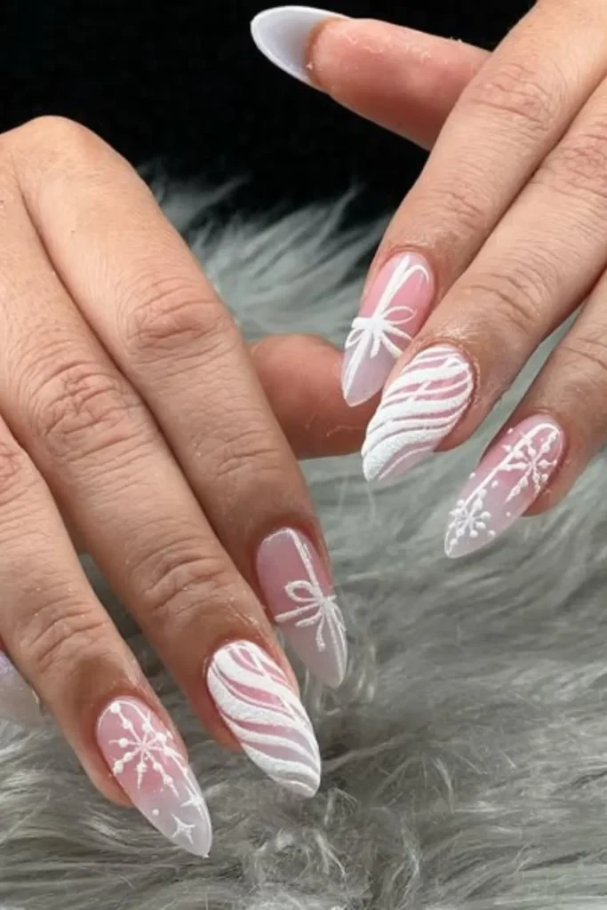 Frosty Snowflake Nails