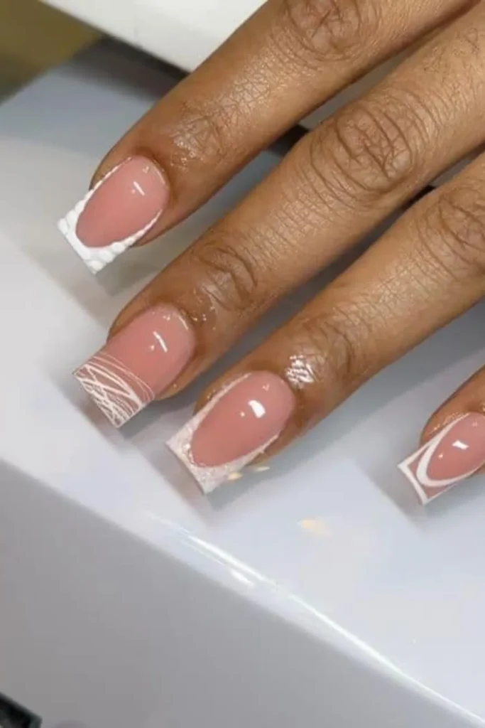 White & Pink Edge