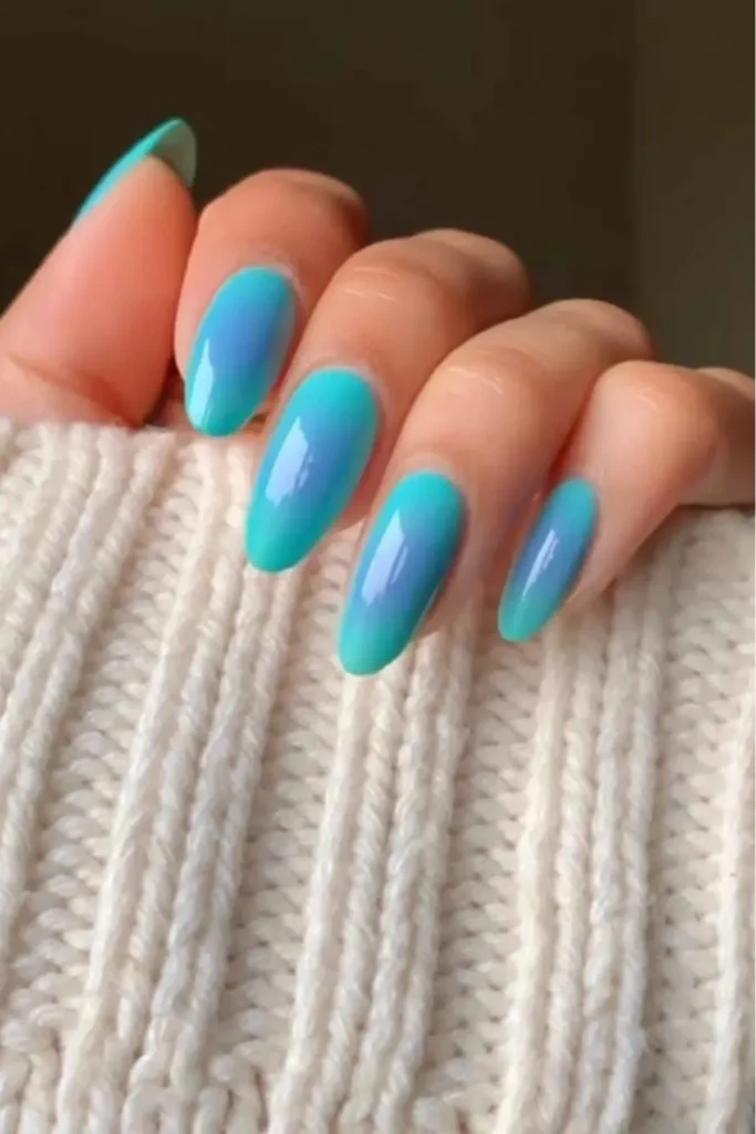Blue Ombre Nails
