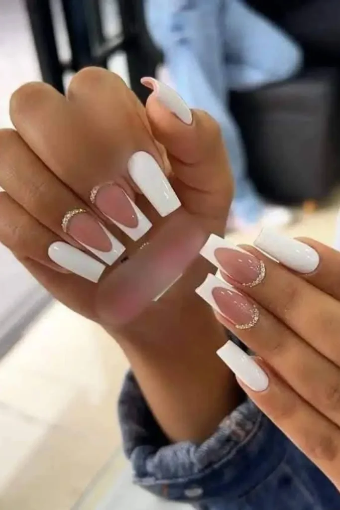 White on pink