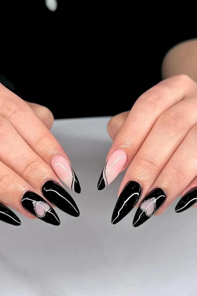 Peachy Hearts Nail