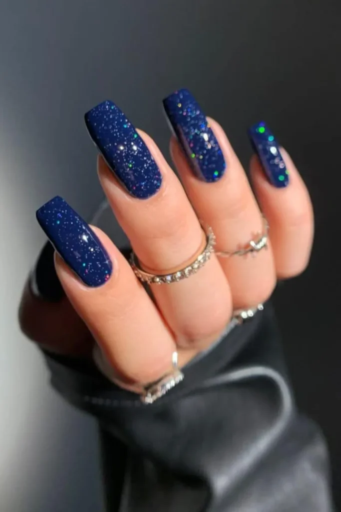 Blue Glittery Accents