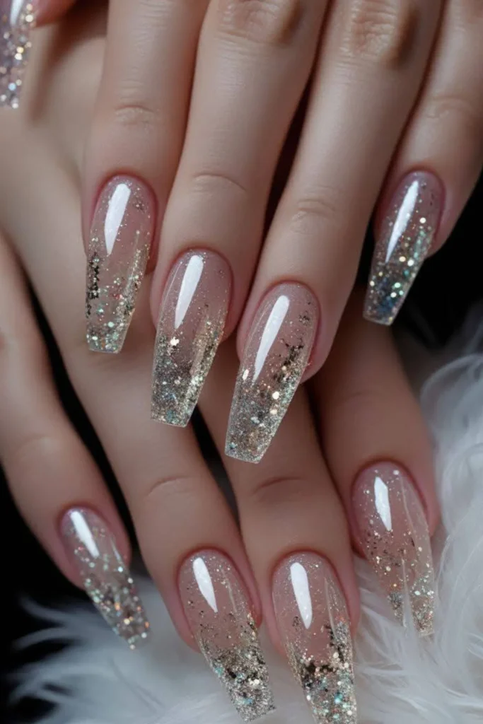 Glitter Gradient Nails
