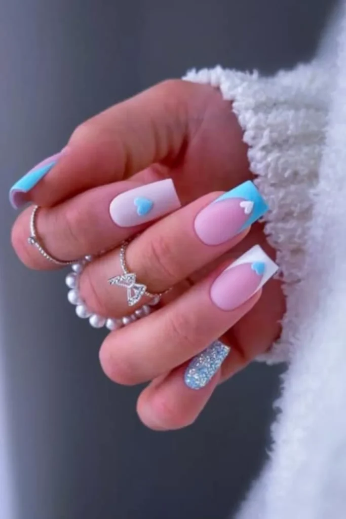 Playful Heart Nails