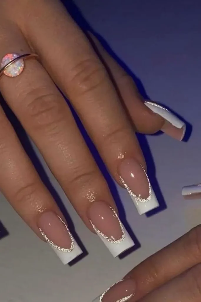 Glittery White tip