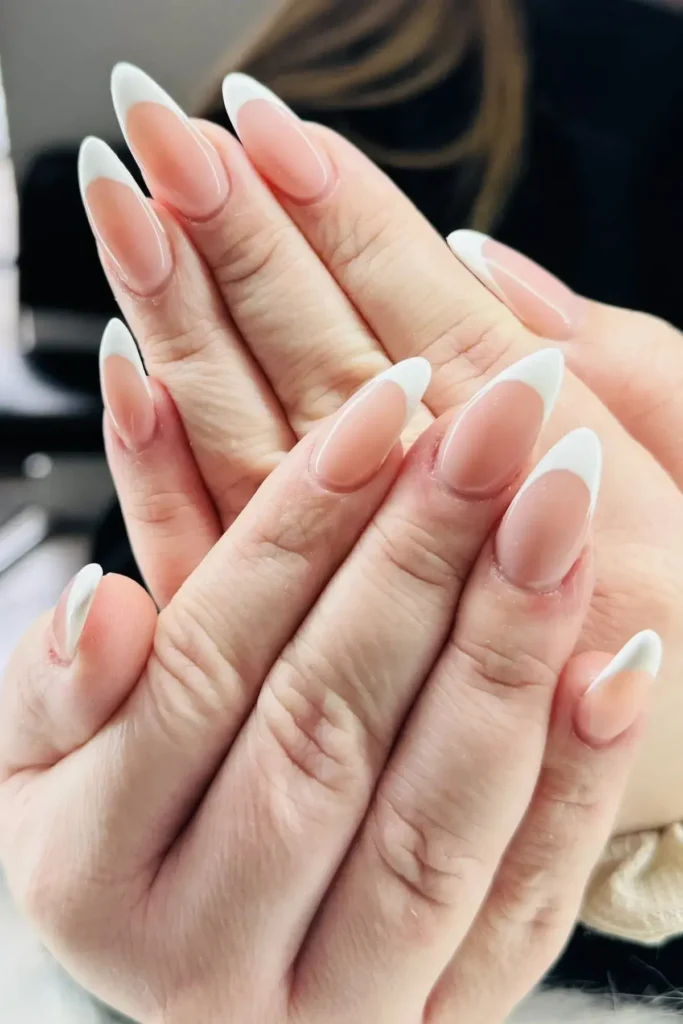 Almond-Shaped French Nail