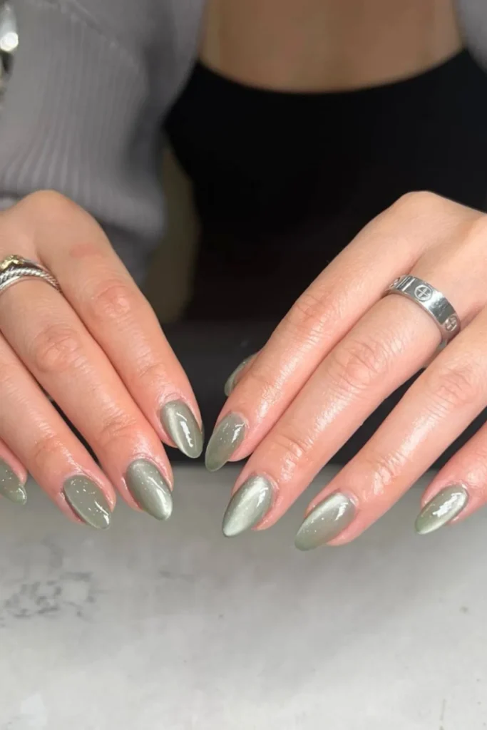 Modern Sage Manicure