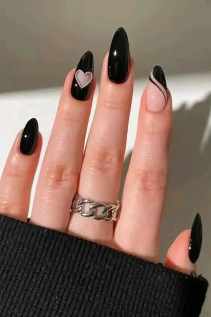 Black Stiletto Nails