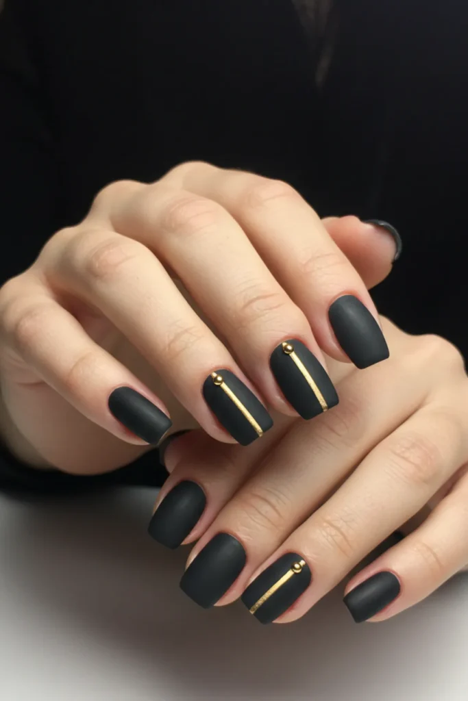 Matte Black Nails