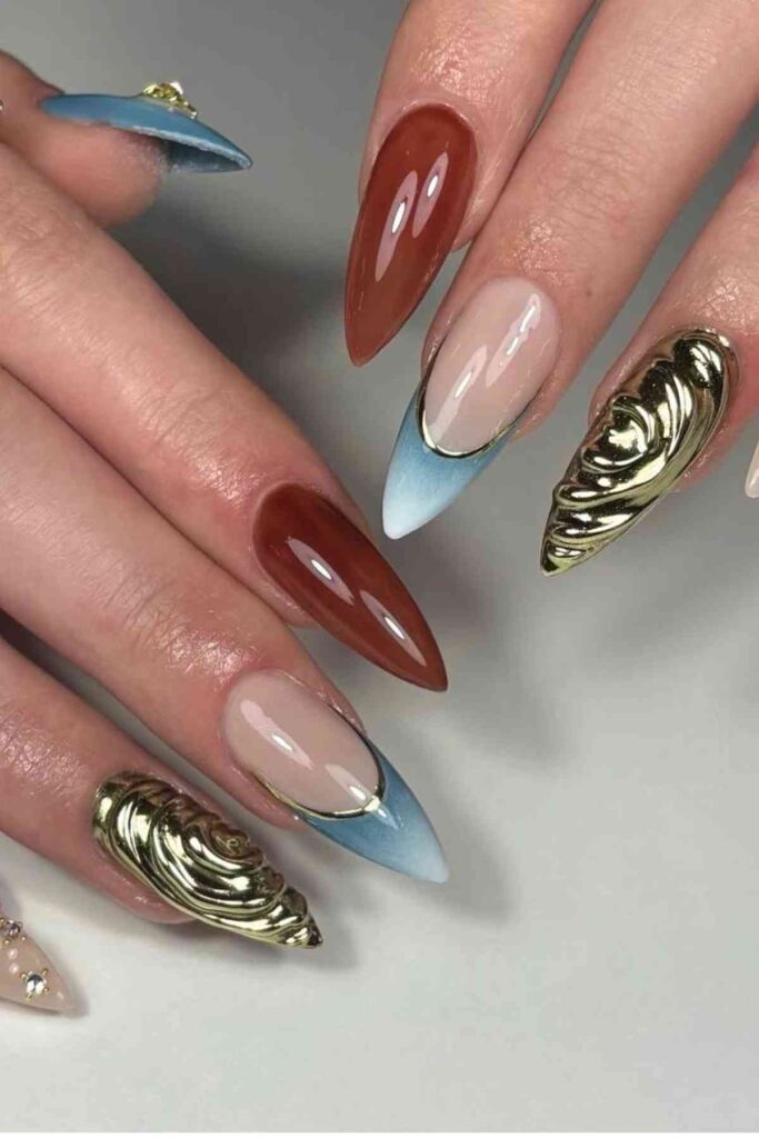Bold Ombre French Tips