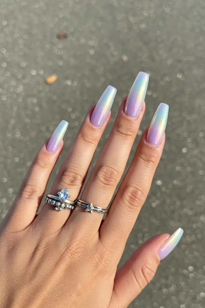 Holographic Unicorn Nails