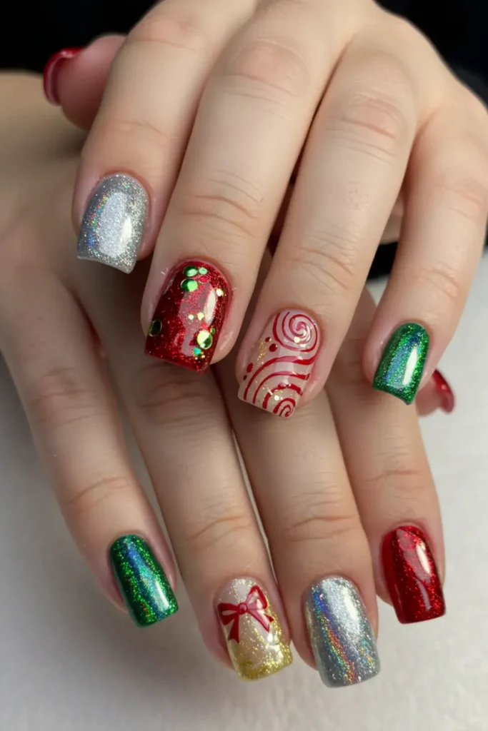 Christmas Bauble Designs Nails