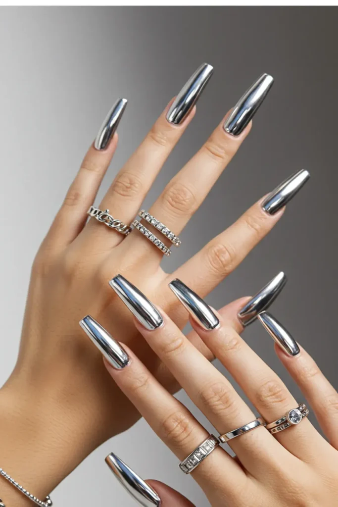 Chrome Nail Extensions