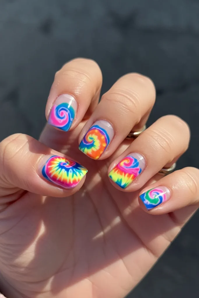 Tie-Dye Nails
