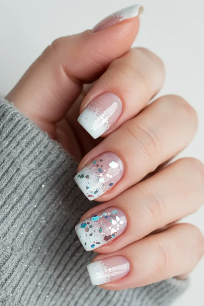 Frosted Tips Nails