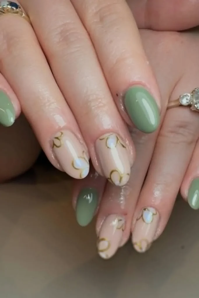 Gold and Sage Glam
