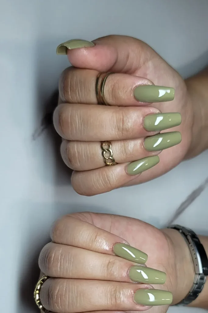 Sleek Sage Manicure