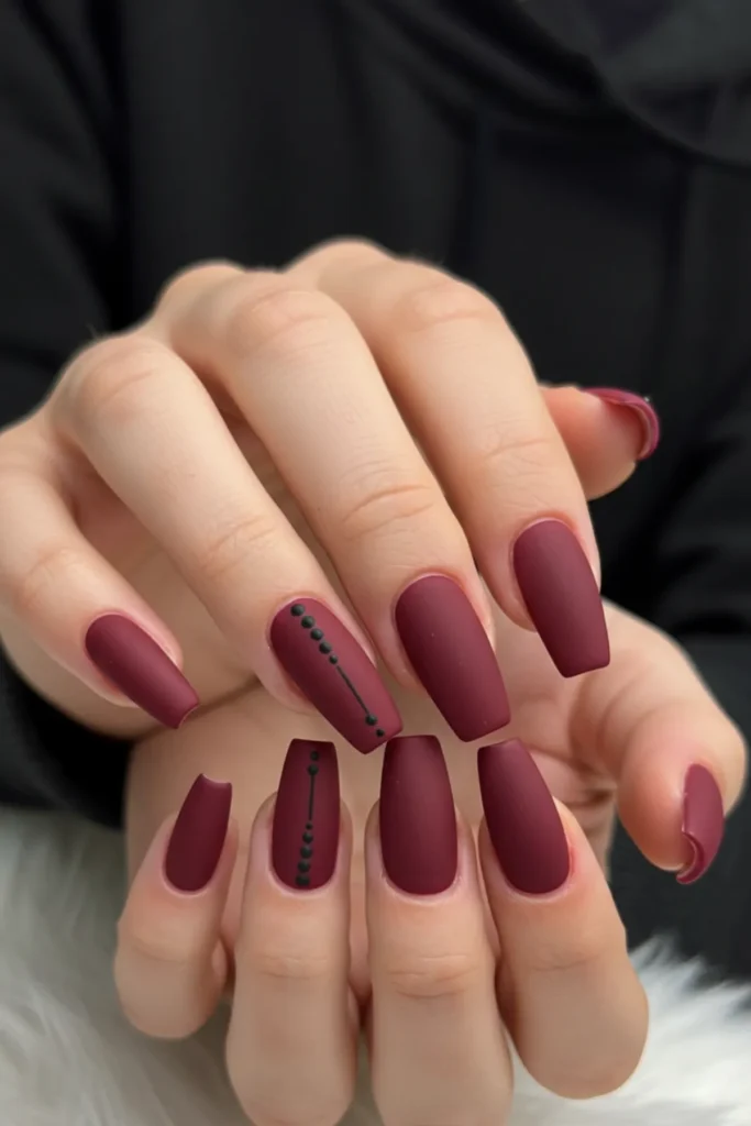 Matte Coffin Nails