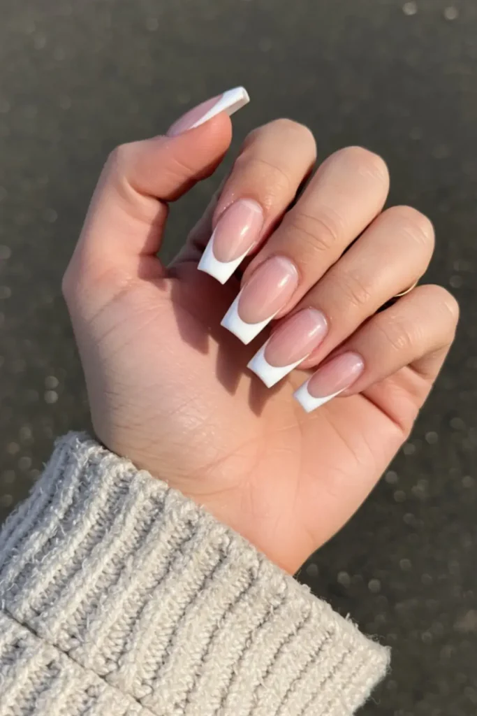 French tip Long Nails